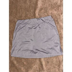 EXCELLENT CONDITION KATE LORD gray nylon Stretch Golf Skirt Skort ,Sport Skort S